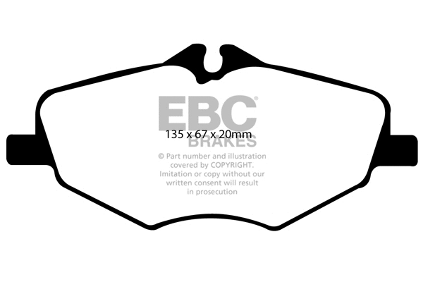 Kit de plaquettes de frein, frein à disque EBC Brakes DP21488