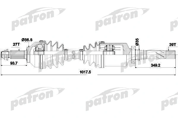 Arbre de transmission PATRON PDS0378