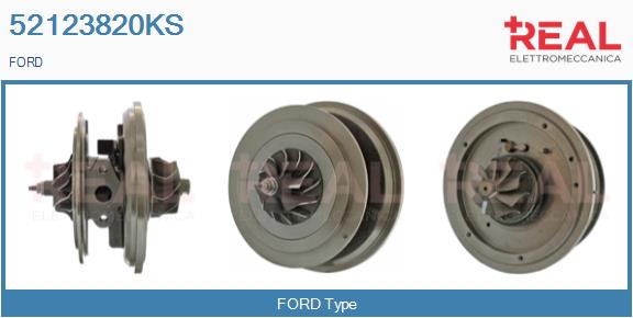 Groupe carter, turbocompresseur REAL 52123820KS