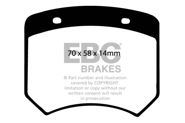 Kit de plaquettes de frein, frein à disque EBC Brakes DP2102