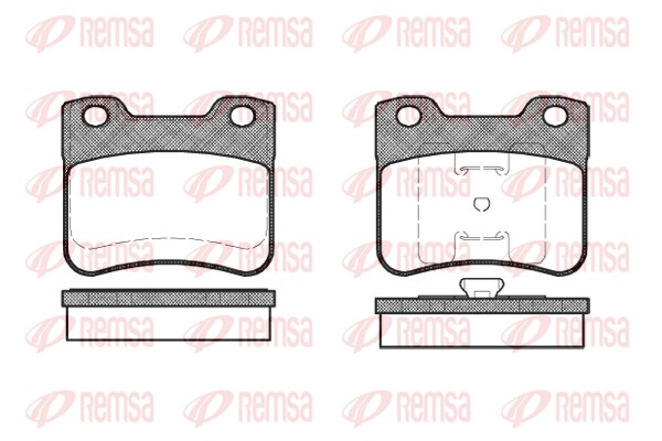 Kit de plaquettes de frein, frein à disque REMSA 0247.10