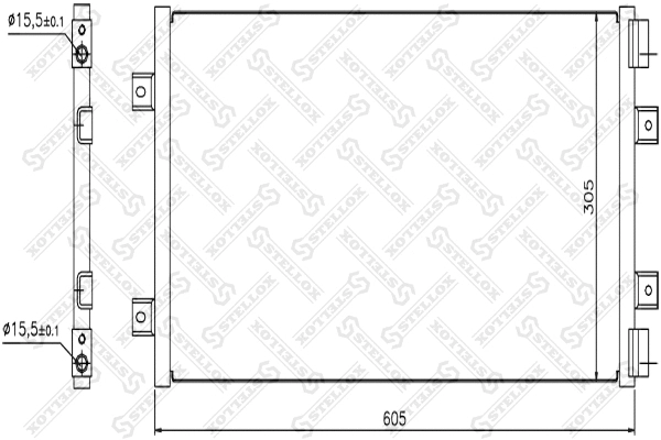 Condenseur, climatisation STELLOX 10-45089-SX