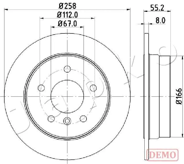 Disque de frein JAPKO 610500C