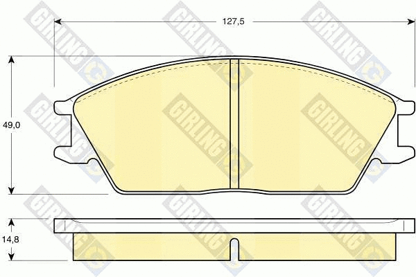 Kit de plaquettes de frein, frein à disque GIRLING 6103739