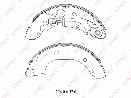 Jeu de mâchoires de frein LYNXAUTO BS-2800
