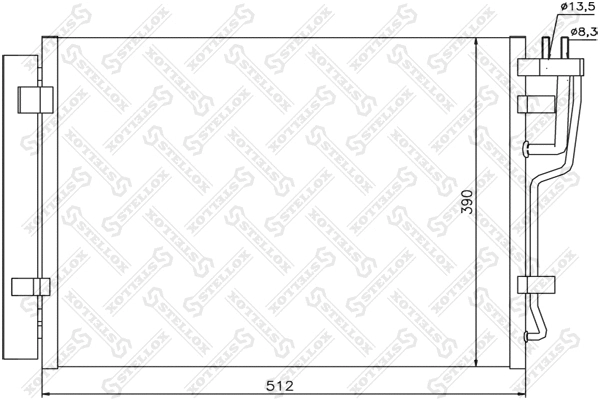 Condenseur, climatisation STELLOX 10-45609-SX