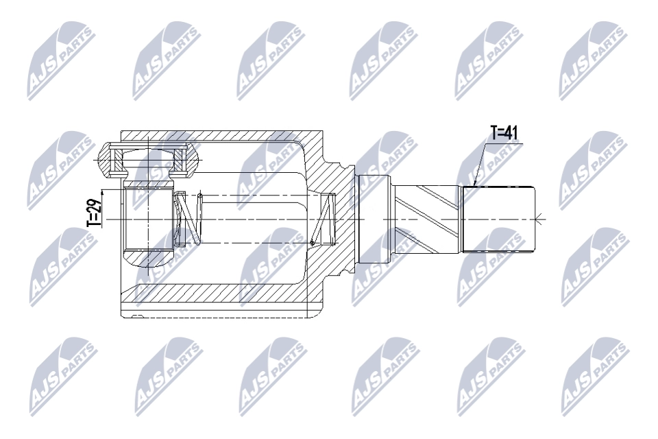 Jeu de joints, arbre de transmission NTY NPW-ME-167