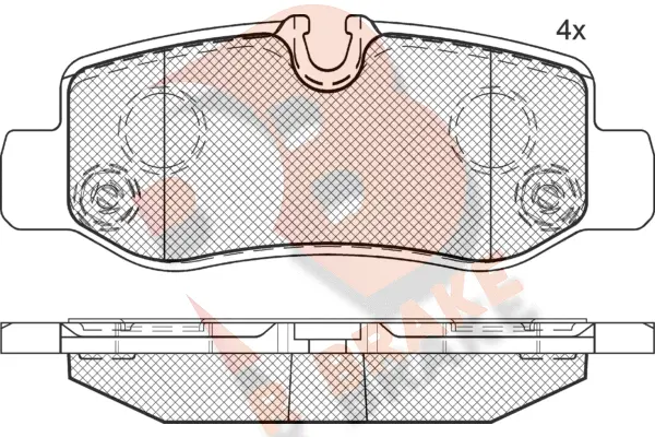 Kit de plaquettes de frein, frein à disque R BRAKE RB2192