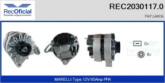 Alternateur RECOFICIAL REC2030117.0