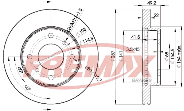 Disque de frein FREMAX BD-7101