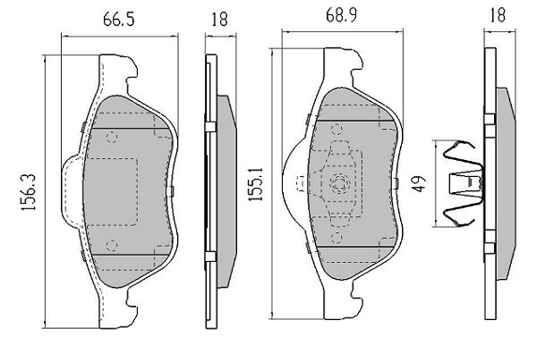 Kit de plaquettes de frein, frein à disque FREMAX FBP-1251
