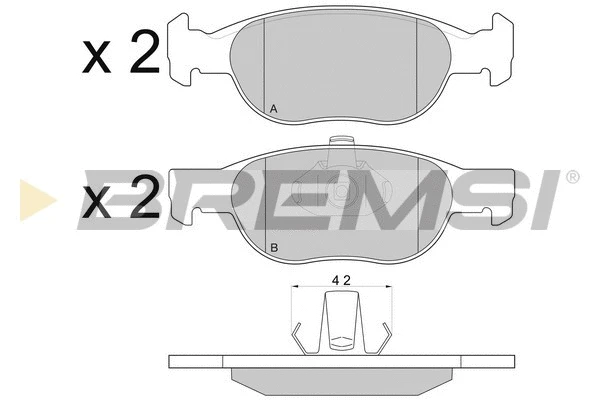 Kit de plaquettes de frein, frein à disque BREMSI BP2770