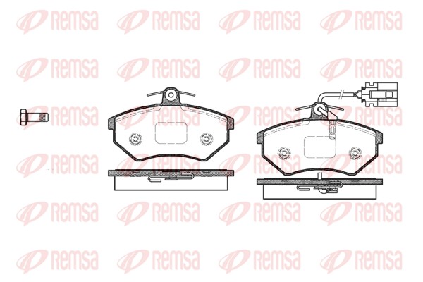 Kit de plaquettes de frein, frein à disque REMSA 0134.62