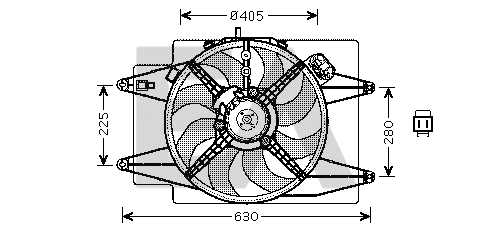 Ventilateur, refroidissement du moteur EACLIMA 33V03006