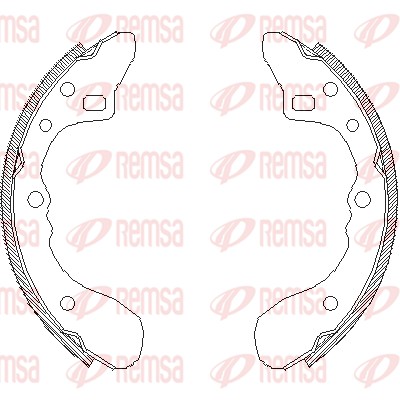 Mâchoire de frein REMSA 4154.00