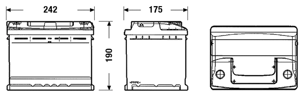 Batterie de démarrage TUDOR TC550