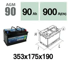 Batterie de démarrage Technika AGM90