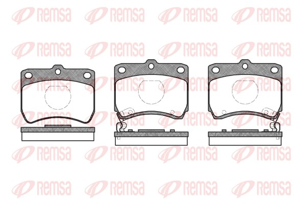 Kit de plaquettes de frein, frein à disque REMSA 0271.02