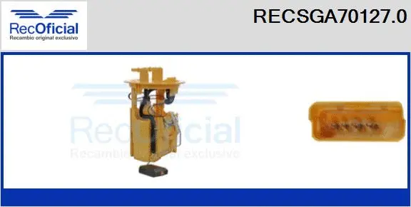 unité d'alimentation de carburant RECOFICIAL RECSGA70127.0
