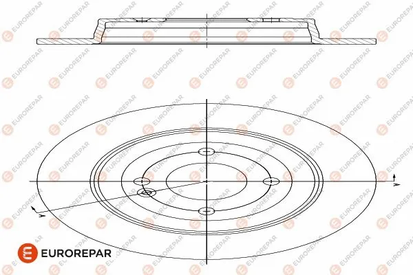 Disque de frein EUROREPAR 1642770080