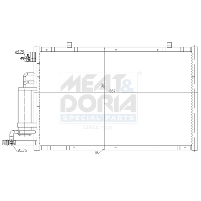 Condenseur, climatisation MEAT & DORIA 991290