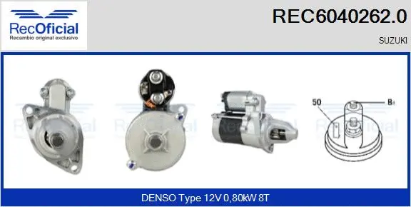Démarreur RECOFICIAL REC6040262.0