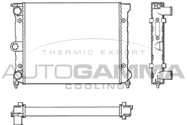 Radiateur, refroidissement du moteur AUTOGAMMA 101041