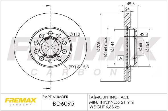 Disque de frein FREMAX BD-6095