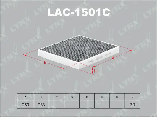 Filtre, air de l'habitacle LYNXAUTO LAC-1501C