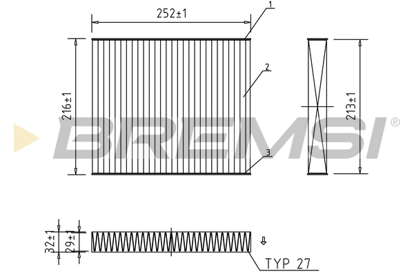Filtre, air de l'habitacle BREMSI FC0183A