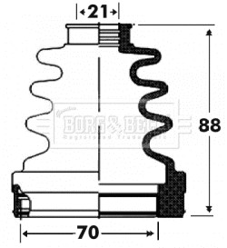 Jeu de joints-soufflets, arbre de commande BORG & BECK BCB2918