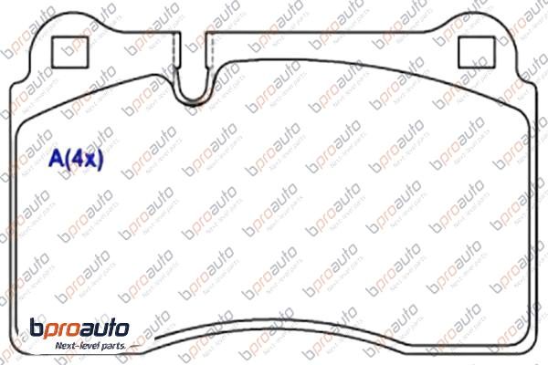 Kit de plaquettes de frein, frein à disque BPROAUTO 1BP31021AA