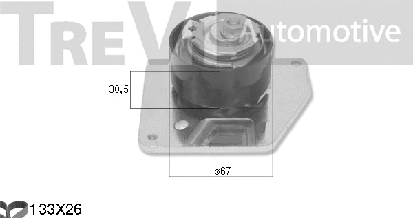Kit de courroie crantée TREVI AUTOMOTIVE KD1517