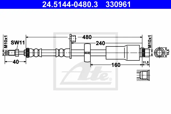 Flexible de frein ATE-APAC 24.5144-0480.3