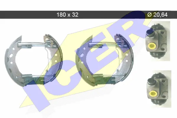 Jeu de mâchoires de frein ICER 79KT0031 C