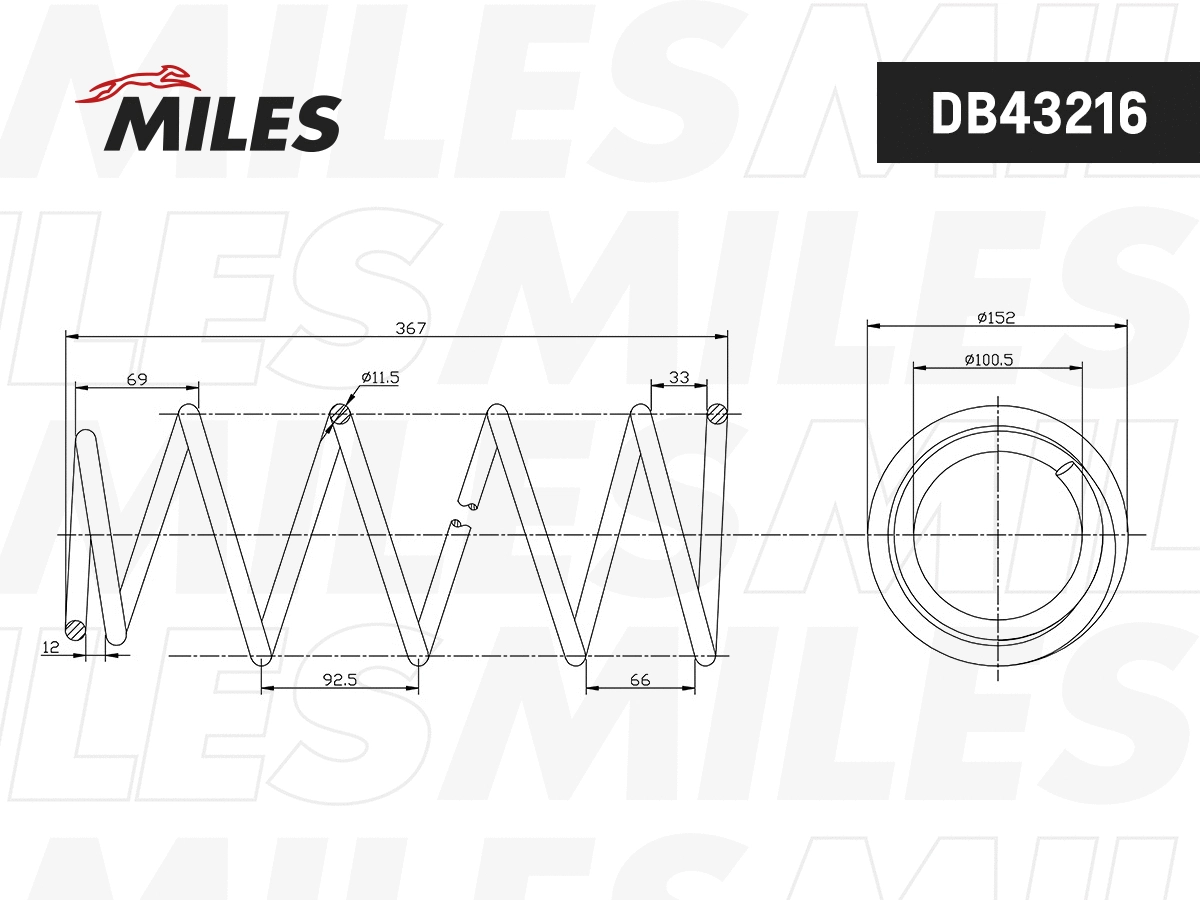 Ressort de suspension MILES DB43216