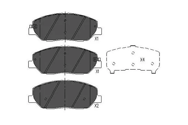 Kit de plaquettes de frein, frein à disque KAVO PARTS KBP-3023