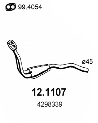 Tuyau d'échappement ASSO 12.1107