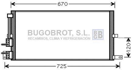 Condenseur, climatisation BUGOBROT 62-JR5043