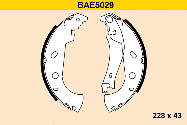 Jeu de mâchoires de frein BARUM BAE5029