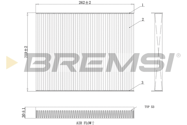 Filtre, air de l'habitacle BREMSI FC0880