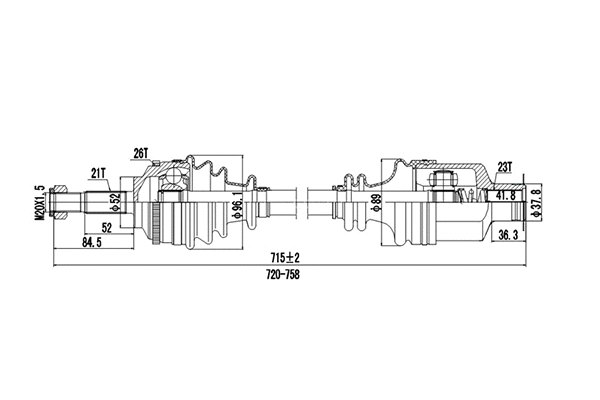Arbre de transmission DYNAMATRIX DDS250017