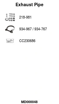 Tuyau d'échappement FA1 MD000048