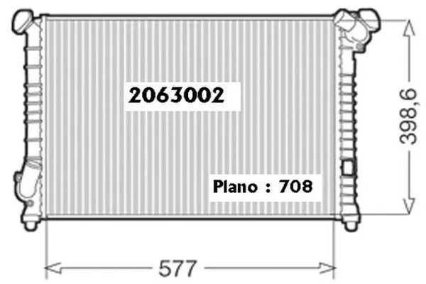 Radiateur, refroidissement du moteur ORDONEZ 2063002