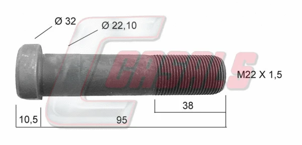 Boulon de roue CASALS 21226