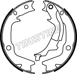 Jeu de mâchoires de frein, frein de stationnement TRUSTING 046.222