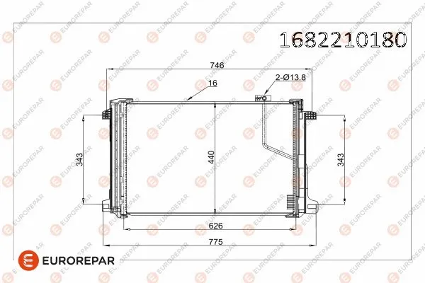 Condenseur, climatisation EUROREPAR 1682210180
