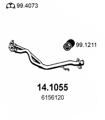 Tuyau d'échappement ASSO 14.1055