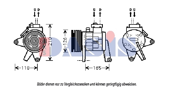 Compresseur, climatisation AKS DASIS 851007N