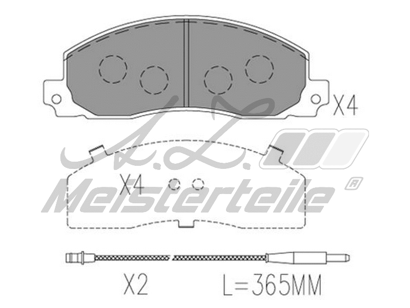 Kit de plaquettes de frein, frein à disque A.Z. Meisterteile AZMT-44-022-1667